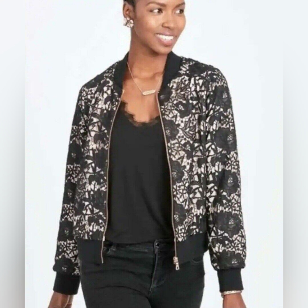 Stella and Dot Lace Bomber Jacket